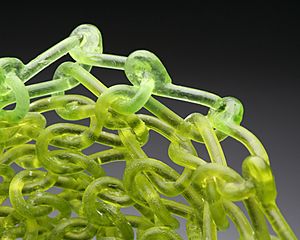 Knitted Glass Jitterbug close-up