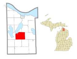 Location within Cheboygan County