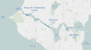 Lake Washington Ship Canal map