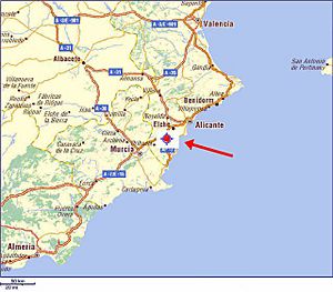 Location of Dolores in Comunidad Valenciana