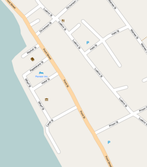 Location map Lahaina Banyan Court Park