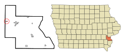 Location of Cotter, Iowa