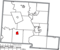 Map of Pickaway County Ohio Highlighting Williamsport Village