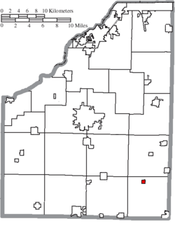 Location of West Millgrove in Wood County