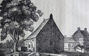 Mauchline Kirk in 1820. From 'A Pilgrimage to the Land of Burns'.jpg