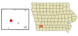 Location of Red Oak, Iowa