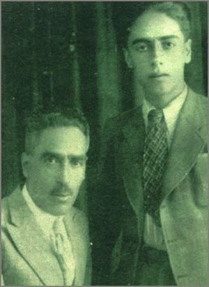 Mustafa Wahbi Tal and his son Wasfi Tal