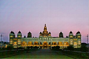 Mysore Palace at dusk