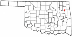 Location of Snake Creek, Oklahoma