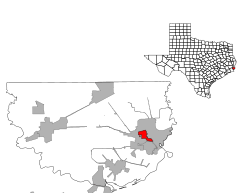 Location of Pinehurst, Texas
