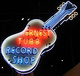 Original Ernest Tubb Record Shop sign Tennessee State Museum Nashville TN March 2006