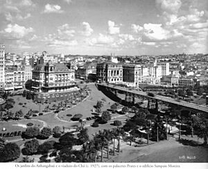 Palacetes Prates e Vale do Anhangabaú