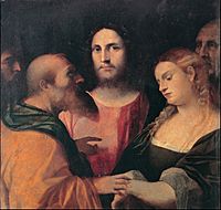 Palma il Vecchio - Christ and the adulteress - Google Art Project