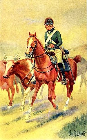 Private, De Lancey's Westchester Light Horse Battalion, 1780