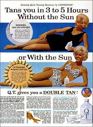 QT Tanning Lotion 1960s (8194811811)