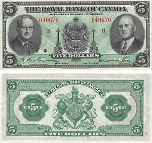Royal Bank of Canada $5 (1943)