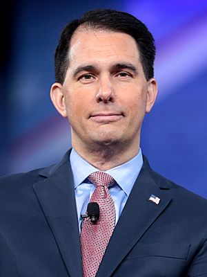 Walker at a CPAC event, 2017