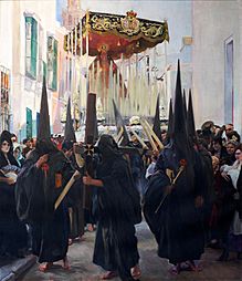 Sevilla. Los nazarenos, por Joaquín Sorolla