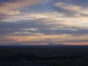 Sweetgrass Hills in Montana from Red Rock Coulee