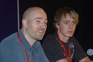 The Director of the Film ‘Frozen Land’ Aku Louhimies and Actor Jasper Paakkonen interacting with the Press at the 36th International Film Festival of India – 2005 in Panaji, Goa on November 27, 2005