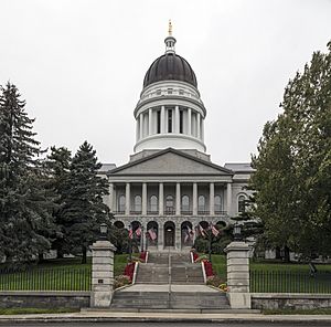 The Maine State Capitol building in Augusta