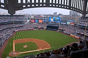 The view from the Grandstand Level at New Yankee Stadium