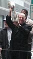Tom Couglin English in 2008 at New York City Ticker Tape parade for the Giants