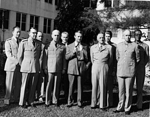 Top officials of the National Military Establishment meet with James Forrestal in Key West, Florida