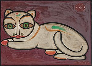 Untitled (Cat) by Jamini Roy