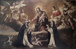 Virgen del Rosario Santo Domingo y Santa Catalina de Siena