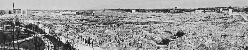 Warsaw Ghetto destroyed by Germans, 1945