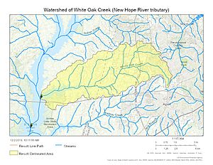 Watershed of White Oak Creek (New Hope River tributary)