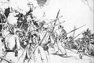 William Gooch's American Marines in the attack on Fort San Lazaro at Cartagena in 1741