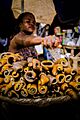 Woman selling ponmo