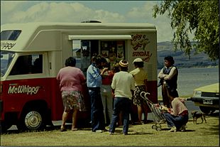 "Mr Whippy" Ice Cream Van, Lake Rotorua (1983)