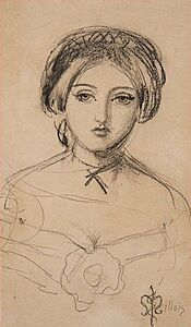 'Portrait of Effie Ruskin' by John Everett Millais, c. 1853