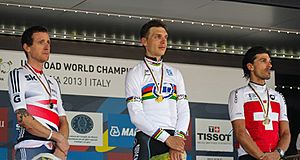 2013 World Championships – Men's time trial Podium