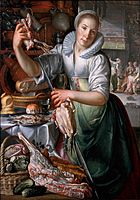 A Kitchenmaid, by Joachim Anthonisz Wtewael