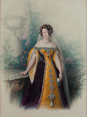 Anna Paulowna in ball dress, by Jean Chrétien Valois