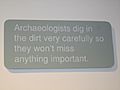 Archaeologists dig in the dirt very carefully so they won't miss anything important. 