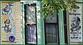 Banners of African-Americans on North Elevation of Southgate-Lewis House