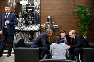 Barack Obama meets President Putin in Antalya