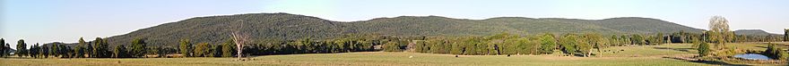 A panoramic view of the mountain from Belleview Valley