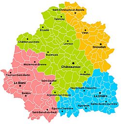 Arrondissements of the Indre department Facts for Kids