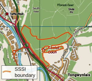 Castell coch woodlands sssi map