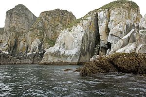 Castle Rock at Shumagin Islands