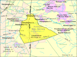 Census Bureau map of Southampton Township, New Jersey