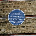 Commemorative blue plaque - Alexandra Palace, world's first High-Definition Television Service