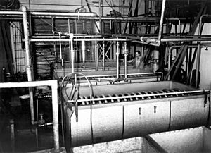Cream pasteurising and cooling coils at Murgon Butter Factory 1939