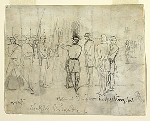 Drawing Drawing, Colonel William Dwight, Jr. Inspecting His Regiment, 1862 (CH 18173893)